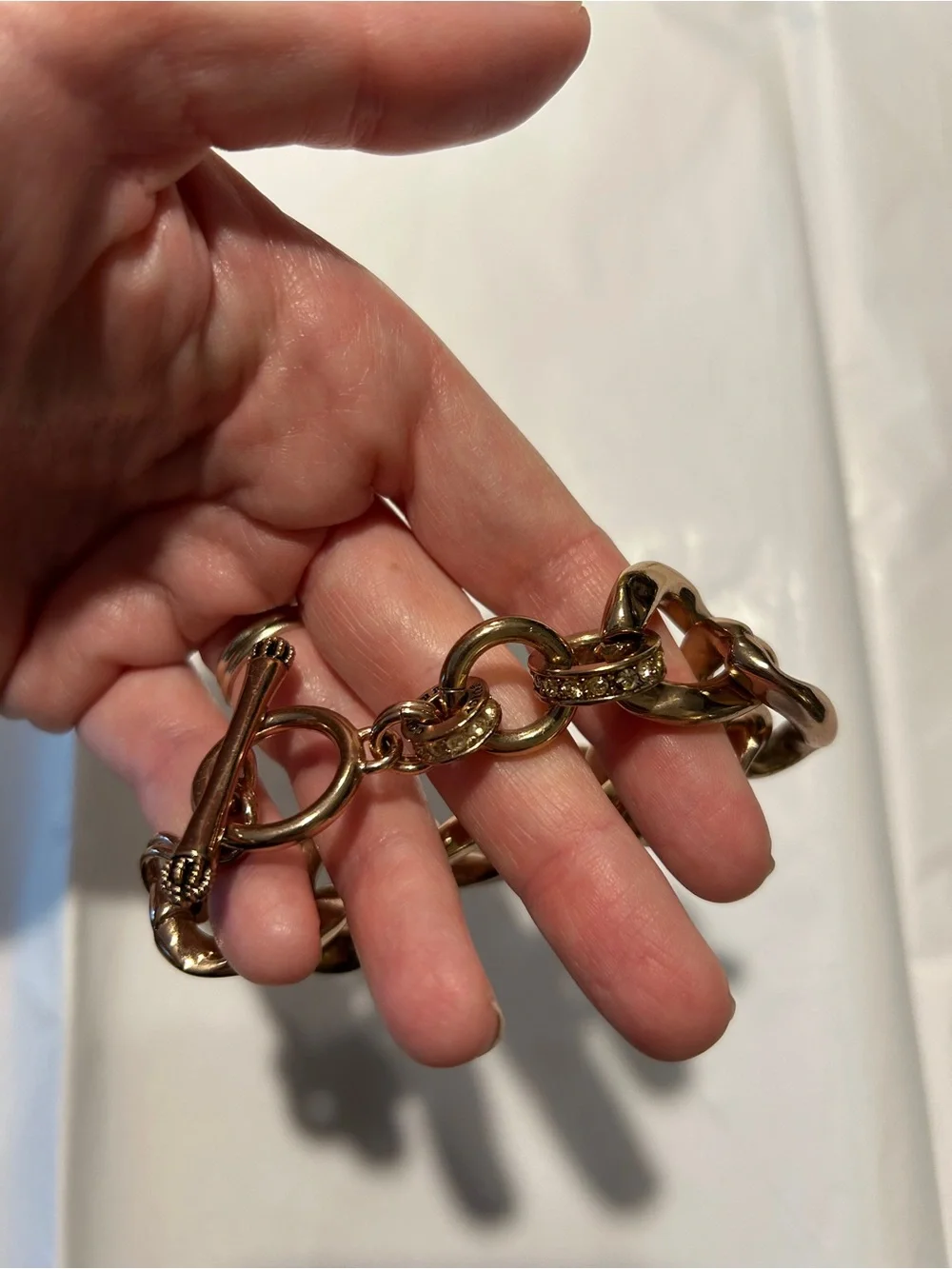 Vintage Juicy Couture rose gold Chunky Link Bracelet - Picture 4 of 6